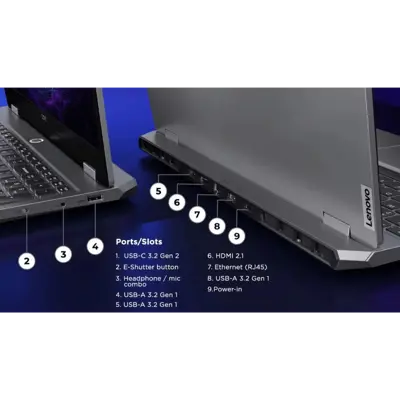 Lenovo-loq-intel-core-i5-13th-gen-windows-11-home-gaming-laptop-83dv00kuin-luna-grey-24gb-512gb-USB-Ports.webp