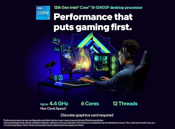 Intel Core I5 12400F 12 Gen Generation Desktop Pc Processor 6, CPU with 18Mb Cache and Up to 4.40 Ghz 1.webp