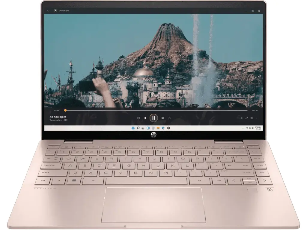HP Pavilion x360, 13th Gen Intel Core i5-1335U, 16GB DDR4, 1TB SSD, (Win11, Office21, Rose Gold,1.51kg), Touchscreen, IPS, 14inch(35.6cm) FHD Laptop, Intel Iris Xe Graphics, 5MP Camera, Pen, ek1009TU