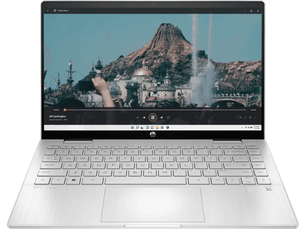 HP Pavilion x360, 13th Gen Intel Core i5-1335U, 16GB DDR4, 1TB SSD, (Win11, Office21, Natural Silver,1.51kg), Touchscreen, IPS, 14inch(35.6cm) FHD Laptop, Intel Iris Xe Graphics, 5MP Camera, Pen, ek1010TU