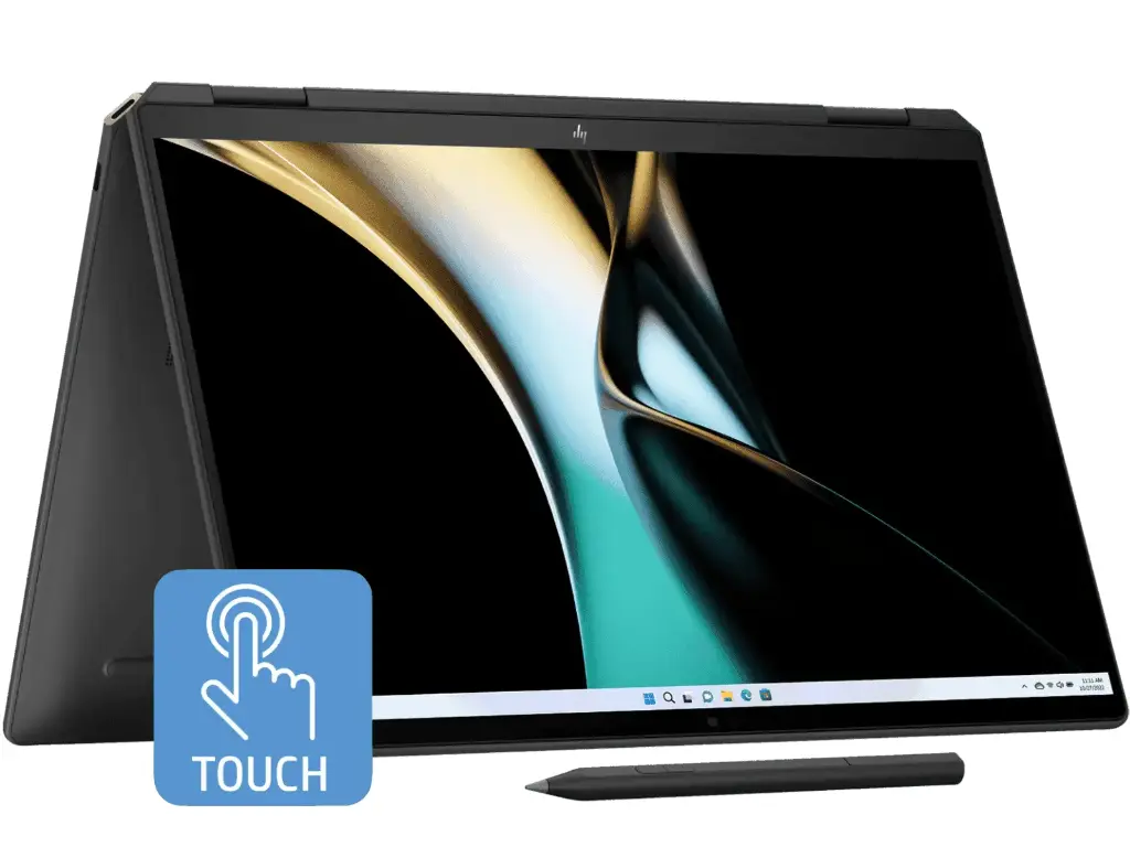 HP Spectre x360 AI Laptop, Intel Core Ultra 7 155H, 12 Tops, 32GB LPDDR5x, 1TB SSD (Win11, Office21, Black, 1.44kg) Touchscreen, 2.8K, OLED, 14inch(35.6cm), Intel Arc Graphics, 9MP IR Camera, eu0670TU 