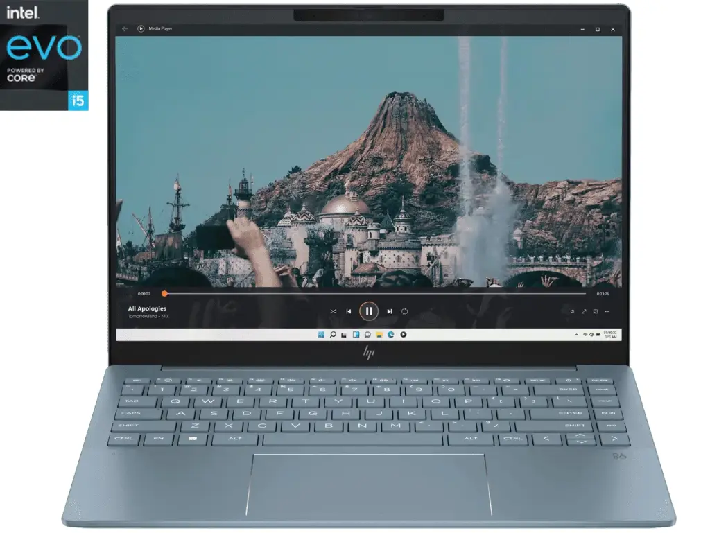 HP Pavilion Plus 14 AI-enhanced Laptop, Intel EVO Core Ultra 5 125H,14-inch (35.6 cm) 16GB, 512GB SSD, Intel Arc Graphics, WQXGA, 300 nits, 120Hz, 5MP IR Camera, (Win 11, MSO, Blue, 1.44 kg), ew1082TU 