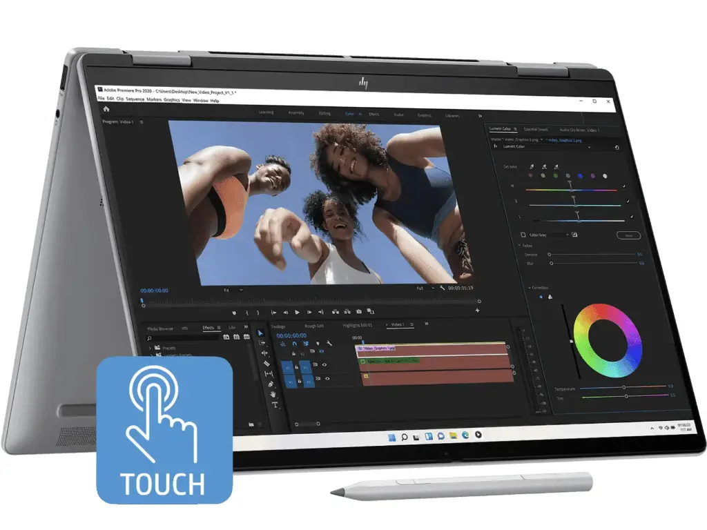 HP Envy x360 AI Laptop, Intel Core Ultra 5 125U, 16GB LPDDR5, 512GB SSD, (Win11, Office21, Grey, 1.39 kg) Touchscreen, 2K, 14-inch(35.6cm), Intel Arc Graphics, 5MP IR Camera, fc0105TU 