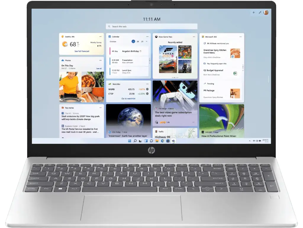 HP 15, 14th Gen Intel Core 5-120U, 8GB DDR4, 512GB SSD, Anti-Glare, Micro-Edge, 15.6-inch(39.6cm) FHD Laptop, Intel Graphics, 1080p FHD Camera, Backlit KB (Win 11, Office 21, Silver, 1.59kg) fd1096TU 