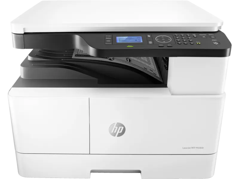 HP LaserJet Pro MFP M438dn printer (Print, Copy, Scan, Fax)USB /Ethernet, Up to 50,000 pages per month , Up to 40 pages per minute (ppm)