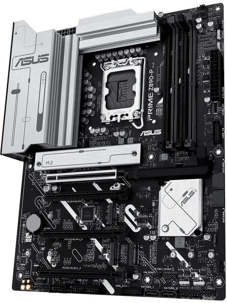 ASUS PRIME Z890 P CSM DDR5,Intel Z890,PCIe® 5.0,Intel Core Ultra 9 285K, Ultra 7 265K, Ultra 7 265F,Intel Core Ultra 5 245K, 235, 225, 225F,Intel Core Ultra 9 285 