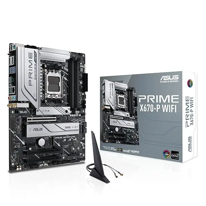 ASUS PRIME X670 P WIFI CSM D5,192GB,DDR5,AM5 socket,1 x PCIe 4.0 x16 slot (supports x16 mode) 2 x PCIe 4.0 x16 slots (support x4 mode) 1 x PCIe 3.0 x1 slot, AMD X670