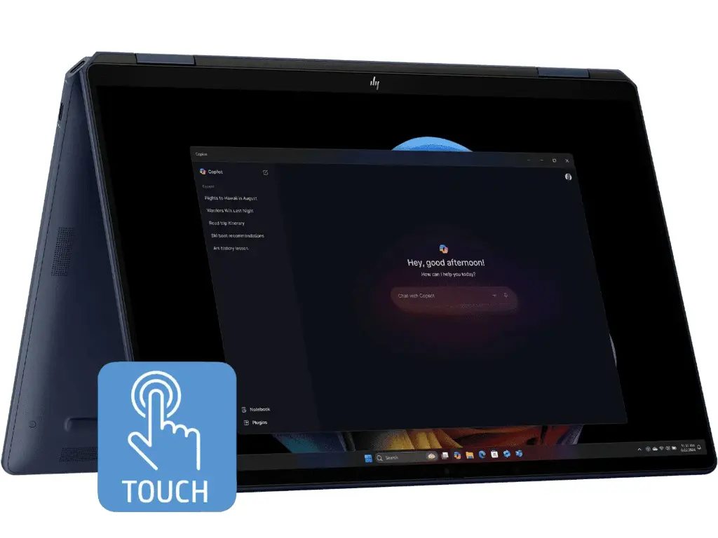 HP OmniBook Ultra Flip Next Gen AI PC ,Intel Core Ultra 7 258V, 32GB RAM,1TB SSD,2.8K OLED  Touchscreen 500 nits,Windows 11,9MP Camera,Poly Studio,Backlit K,MSO,14-inch(35.6cm)/Blue/1.34kg) fh0046TU  