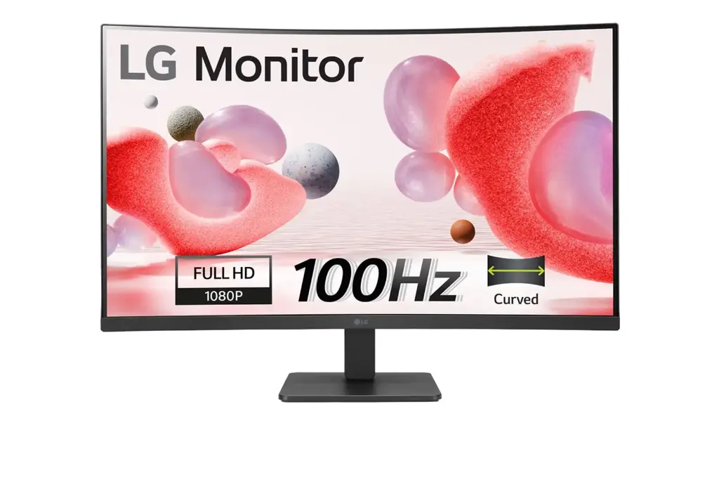 LG 32MR50C (32 Inch) Full HD Curved Monitor (1920 x 1080) with 100Hz, 5ms, VA Panel, AMD FreeSync™, HDMI X 2, VGA, Tilt, OnScreen Control, Reader Mode, Flicker Safe,3-Side Virtually Borderless - Black 