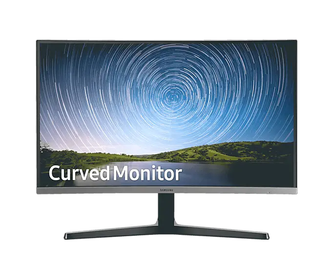 Samsung 32 Inch (80.1 cm) FHD, 1500R Curved 1,920 X 1,080 LED Monitor, VA Panel, Bezel-Less Design, AMD Freesync, Flicker Free, D-Sub, HDMI, Headphone Jack (LC32R500FHWXXL, Dark Blue Gray)