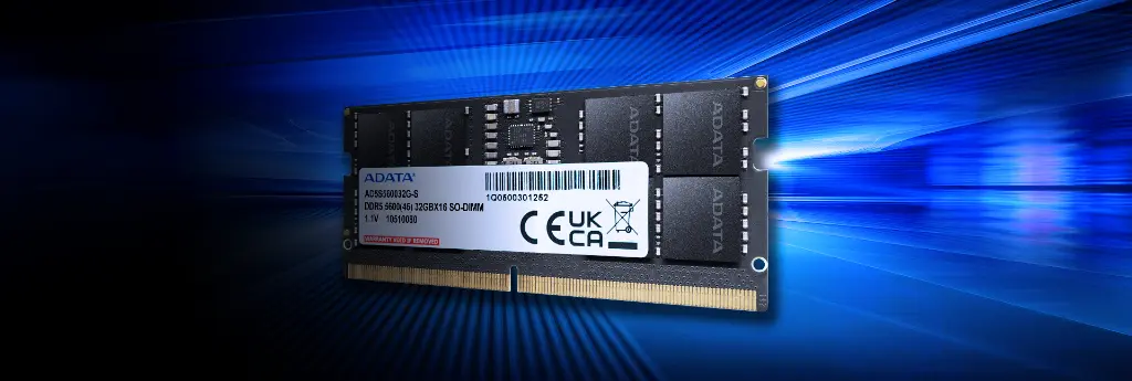 [BWADR1011] ADATA Premier 32GB 5600MHz SO-DIMM DDR5 Laptop Memory, Single RAM Module, Supports Intel & AMD Latest CPU, Intel XMP & AMD Expo, Built in PMIC, On Die ECC, Low Voltage, More Bandwidth - AD5S560032G-S 