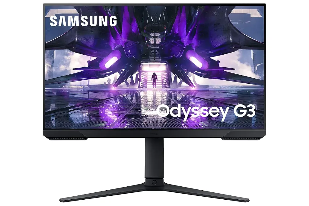 Samsung 24-Inch(60cm) FHD Odyssey G3 Gaming, 165 Hz, 1Ms Flat LED Monitor, 1920 X 1080 Pixels, Height Adjustable Stand, Bezel Less, Eye-Saver, AMD Freesync Premium (LS24AG322NWXXL, Black)