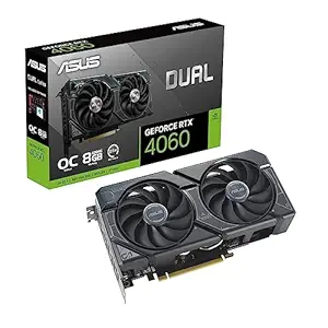 ASUS Dual Geforce RTX 4060 Oc Edition 8Gb Gddr6 (Pcie 4.0, 8Gb Gddr6, Dlss 3, Hdmi 2.1A, Displayport 1.4A, 2.5-Slot Design, Axial-Tech Fan Design, 0Db Technology) - Pci_E - DUAL-RTX4060-O8G