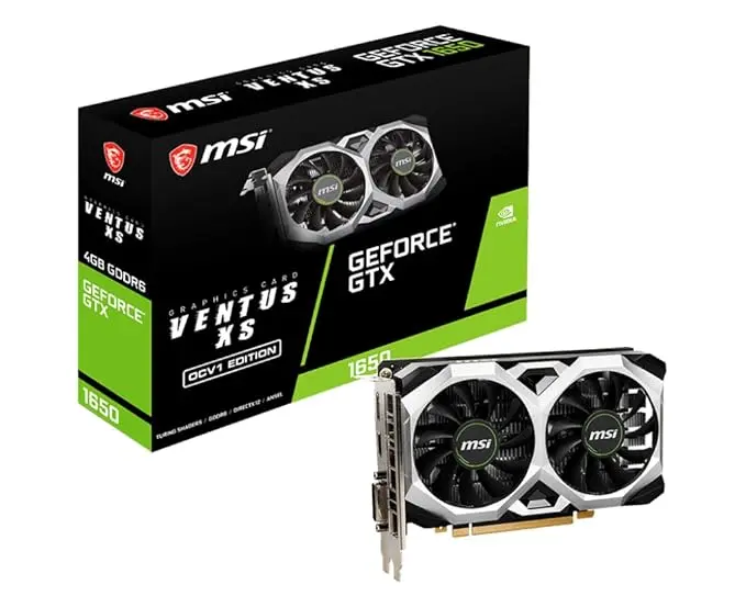 MSI Ge Force GTX 1650 D6 Ventus XS OCV1 4 GB GDDR6 128 Bit PCI Express X16 3.0 Gaming Graphic Card, PCI_E - GeForce GTX 1650 D6 Ventus XS OCV1