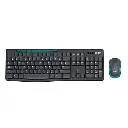 Logitech MK275 USB Wireless Keyboard and Mouse Set for Windows, 2.4 GHz Wireless, Compact Wireless Mouse, 8 Multimedia & Shortcut Keys, 2-Year Battery Life, PC/Laptop - Black 