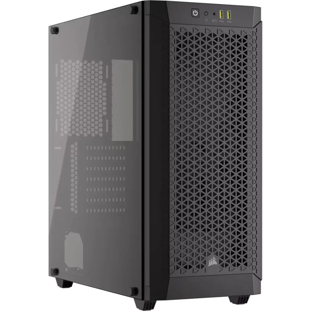 Corsair 480T NON RGB Airflow Tempered Glass Mid-Tower Computer Case/Gaming Cabinet with Two USB 3.2 Gen 1 Type-A Ports and one USB 3.2 Gen 2 Type-C Port | Included 3X AR120 NON RGB Fans - Black