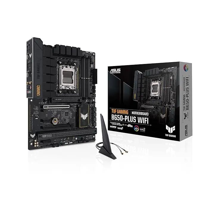 ASUS TUF Gaming B650-PLUS WiFi AMD Ryzen AM5 ATX Motherboard, 14 Power Stages, PCIe 5.0 M.2 Support, DDR5 Memory, WiFi 6 and 2.5 Gb Ethernet, USB4 Support and Aura Sync - TUF GAMING B650 PLUS WIFI 