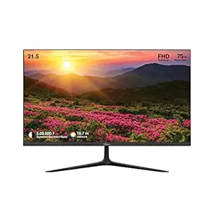 FINGERS The Big Picture LED Monitor [21.45 (51.48cm) FHD (1920x1080 px) Ultra-Slim & Frameless 16.7 M Colours Wall Mountable VGA, HDMI & Audio Out Ports - (Satin-2150, Black) with 100HZ 