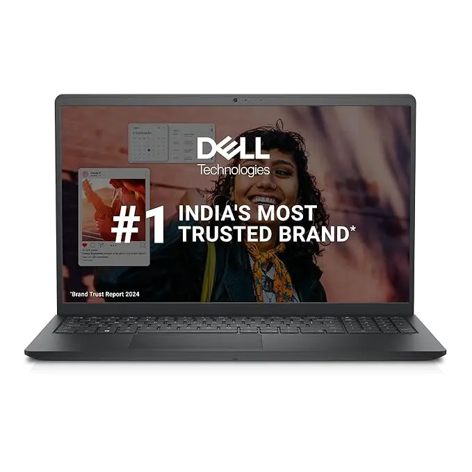 Dell Inspiron 3530 Thin & Light Laptop,13th Gen,  i3-1305U Processor, 8GB DDR4 512GB SSD, 15.6" FHD WVA AG 120Hz 250 nits Narrow Border, Win 11 + Office H&S 2024,Standard Keyboard Carbon Black, 1.62kg