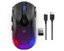 Lenovo Legion M410 Wireless RGB Gaming Mouse, Ambidextrous, 30 Million Clicks, 6 Programmable Buttons, Upto 16000 DPI with 4 Levels DPI Switch, 2-Zone Programmable RGB, 3Yr Warranty, Black, GY51P83012