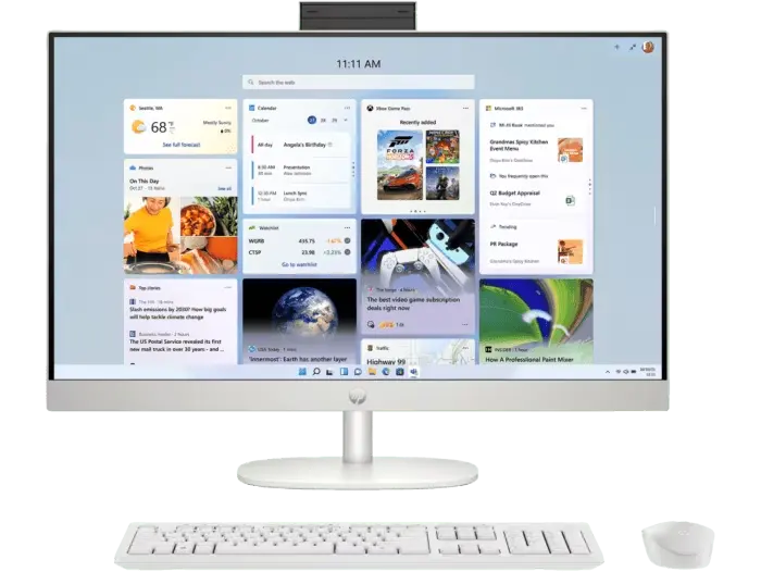 HP 60.5 cm (23.8) All-in-One Desktop PC,13th Generation Intel® Core™ i5 processor,8 GB DDR4-3200 MT/s (1 x 8 GB),512 GB SSD storage,24-cr0477in