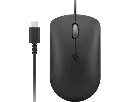 Lenovo 400 USB-C Compact Wired Mouse (2400 DPI Sensor, 4-Button (Left Click, Right Click, Scroll Click, DPI)|Ambidextrous Design|3 Year Warranty | Black), GY51D20875