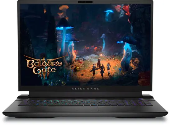 Dell Gaming Alienware m18 R2 14th Gen Intel Core i9-14900HX  185H/64GB DDR5/1 TB SSD/NVIDIA® GeForce RTX™ 4090 16GB GDDR6/18.0" QHD+ 2.5K WVA LCD Narrow 165Hz Camera IR Anti-Glare LBL/Win 11 + Office H&S 2021/English US AlienFX RGB backlit (per-key) Alienware CherryMX ultra low-profile mechanical keyboard/Dark Metallic Moon /4.23 kg 