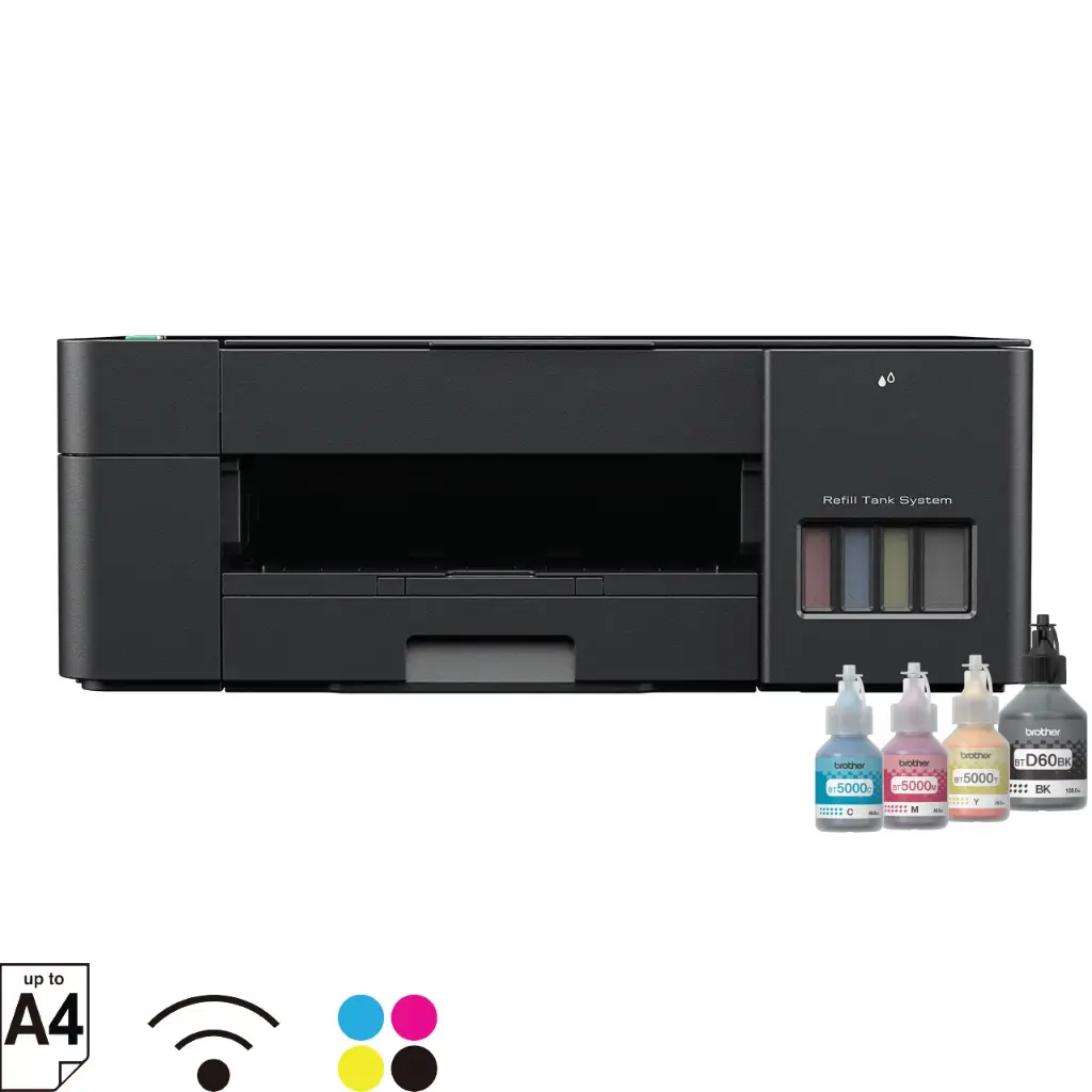 Brother Dcp-T420W All-in One Ink Tank Refill System Solid Ink Printers with Built-in-Wireless Technology, Black