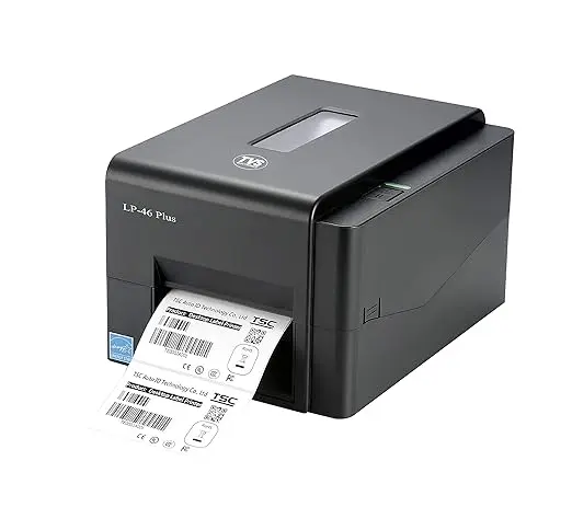 TVS ELECTRONICS LP 46 Plus Label Printer|0.5 and 1Inch Ribbon Core |Multiple Interface Options of USB,Serial and ethernet|Noiseless|Resolution of 203 dpi