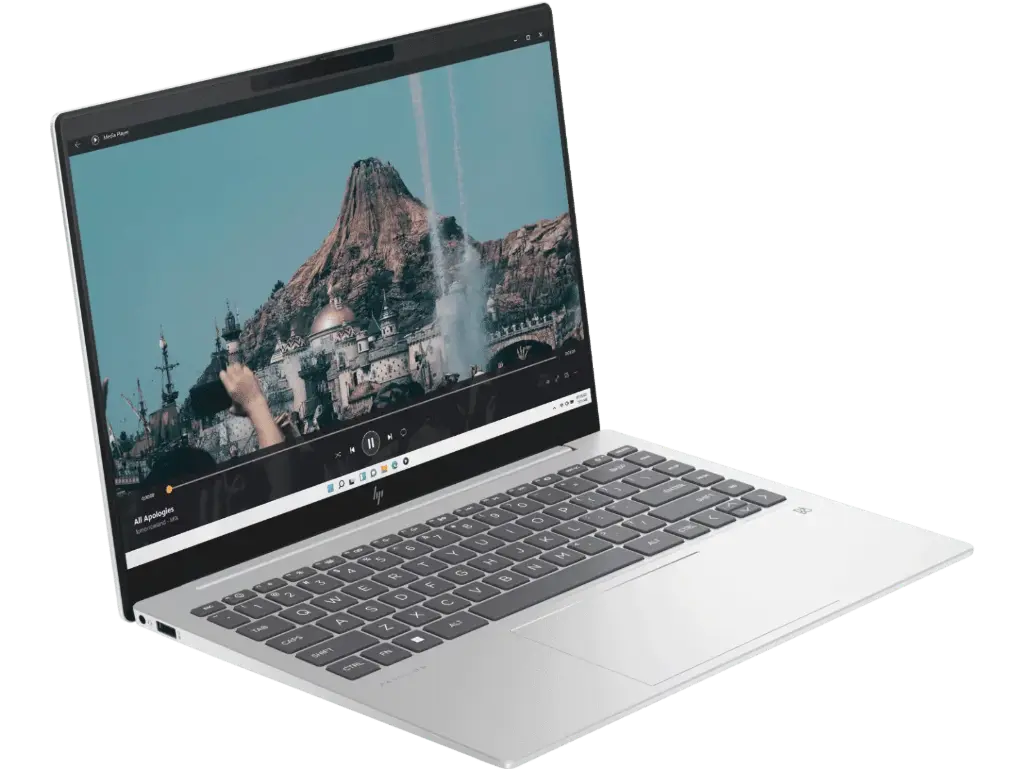 HP Intel 13th Gen Core i5-1335U/(16GB 5200 LPDDR5X on-board  /512GB SSD)Intel Iris Xe /WIN 11 + MSO 2024/Backlit KBD,  B&O Audio+ TNR + 5 MP IR Camera + Thunderbolt USB C-Type charging port/14.0 WUXGA (1920x1200) Antiglare IPS 300 nits Narrow Border flat  / Natural Silver, 14-ew0107TU