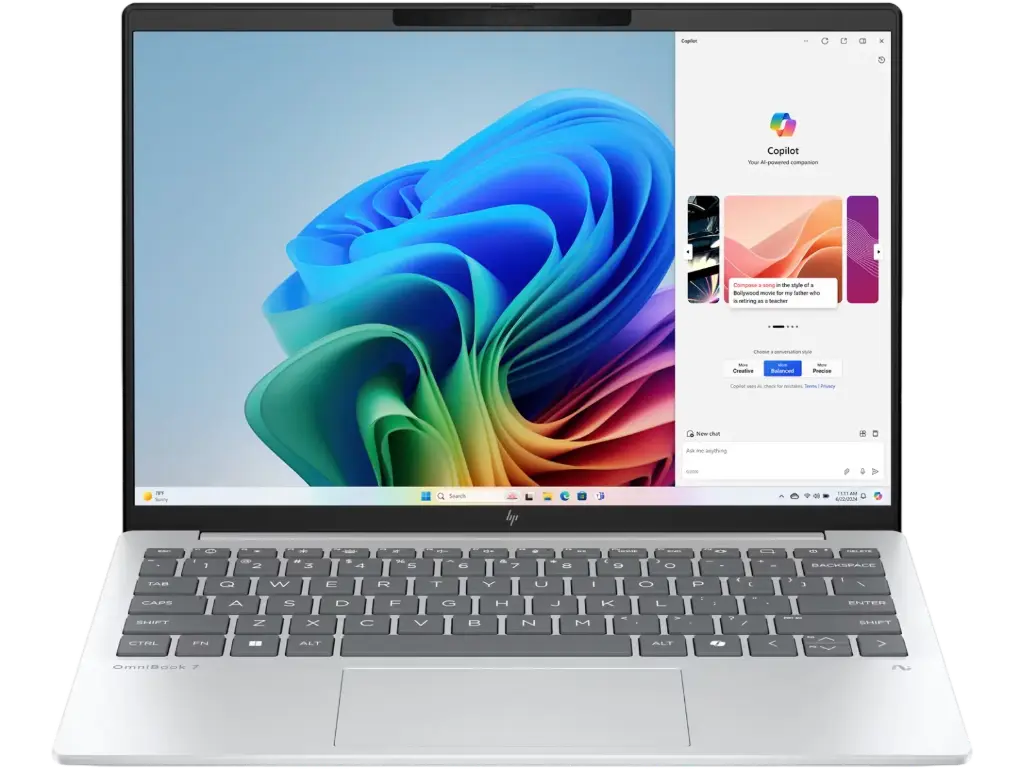 HP OmniBook 7 Aero Clamshell | ConradR 25C1 | Ryzen AI 5 340 (6C) 50 NPU TOPs | 16GB LPDDR5X 7500 on-board | 512GB PCIe Gen4 Value | AMD Radeon 840M Graphics | 13.3 WQXGA (2560x1600) Antiglare IPS 400 nits | OST W11H6 NG STD SL IPPP | Glacier Silver - 5MP IR TNR PVCY ST | WARR 1/1/0 A/P | HP 1y 3d Onsite Bundle Medium NB SVC, 13-bg1678AU