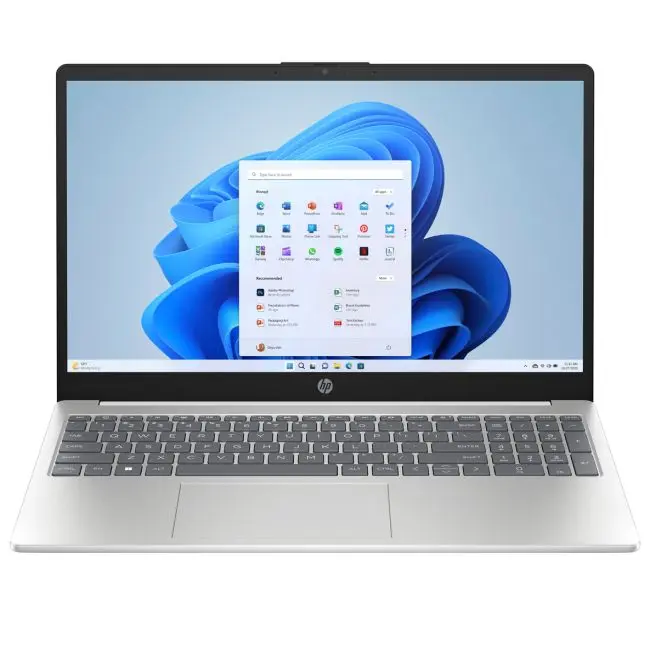 HP Ryzen 7-5825U/16GB DDR4 /512GB SSD/AMD Radeon Graphics/WIN 11 + MSO 2024/Backlit Island KBD with N’Pad/15.6 FHD Narrow Border / Natural Silver, 15-fc0476AU
