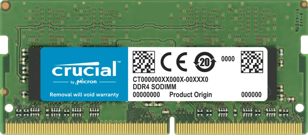 Crucial RAM 32GB DDR4-3200 SODIMM CL22 Laptop Memory,   CT32G4SFD832A 