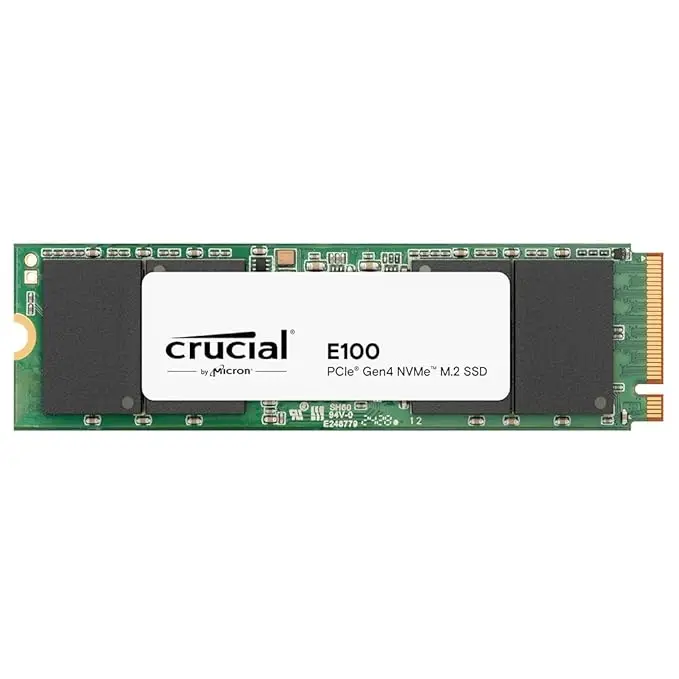 Crucial E100 480GB PCIe Gen4 2280 NVMe M.2 SSD, CT480E100SSD8 