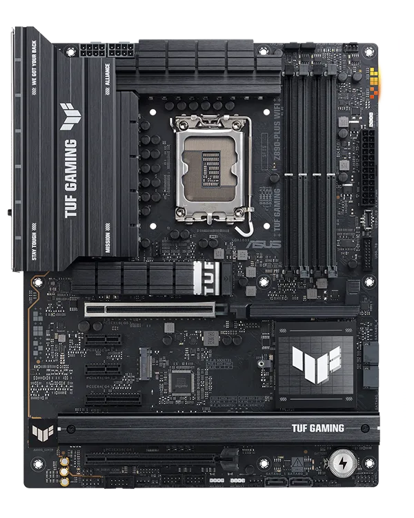 ASUS TUF Gaming Z890-PLUS WiFi Intel ATX Motherboard, 16+1+2+1(80A) Power Stages,DDR5, PCIe 5.0 w/Full Support for Next-gen GPUs,1xUSB4, Front USB 20Gbps, 4 x M.2 Slots, Wi-Fi 7, Intel 2.5 Gb