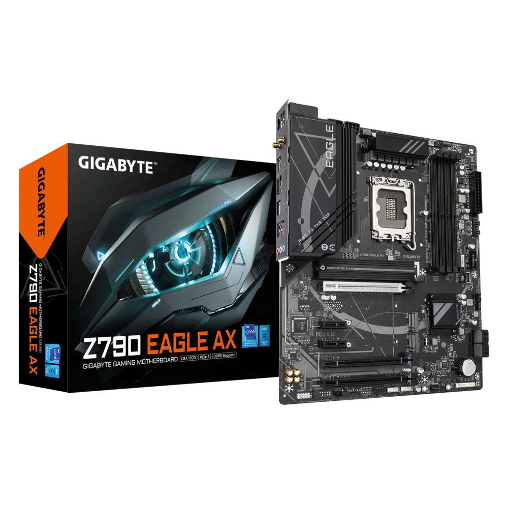 GIGABYTE Z790 EAGLE AX Motherboard / DDR5 7600+ Support / Wi-Fi 6E & 2.5GbE LAN