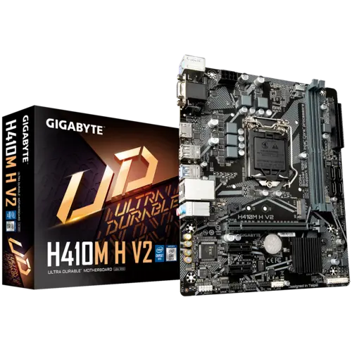 GIGABYTE H410M H V2 Micro ATX Motherboard | Intel® 10th Gen CPU Support | DDR4 Memory | HDMI, D-Sub Outputs | PCIe x16 Expansion | Intel® GbE LAN