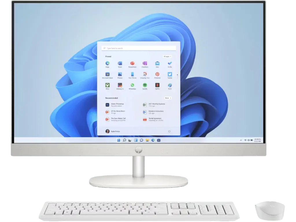 HP All-in-One Desktop PC / 24-cr0901in/ Intel i3 13th Gen/ 8GB RAM/ 512GB SSD/ 23.8" FHD IPS/ Wi-Fi 6/ Windows 11+Office 2024/ 5.27 kg