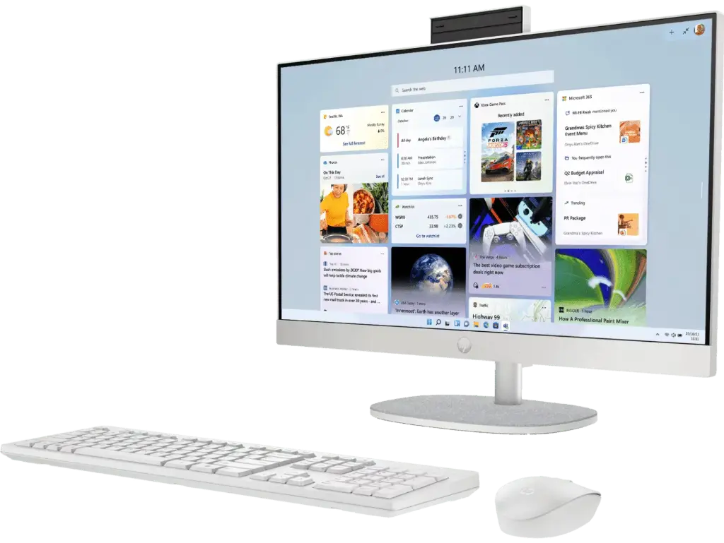 HP All-in-One Desktop PC 27-cr1027in/ Intel Core Ultra 5 / 16GB DDR5 RAM / 1TB SSD / 27" FHD IPS / Win 11 / Office 2024 / Webcam/ 6.72 kg