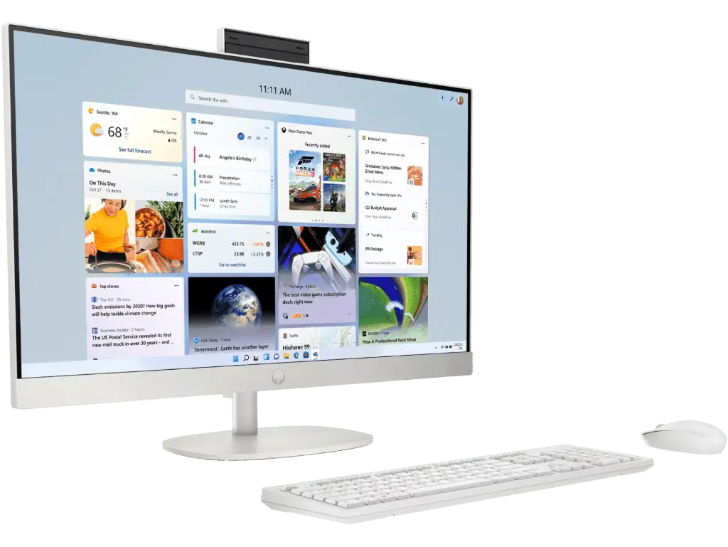 HP All-in-One Desktop PC 27-cr1418in/ Core Ultra 7/ 16GB DDR5/ 1TB SSD/ 27" FHD Touch/ Win 11+MS Office/ 1080p IR Cam/ WiFi 6/ 6.72 kg