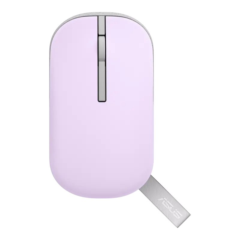ASUS MD100 Marshmallow/Silent, Adj. DPI, Multi-Mode, with Brave Green Cover Wireless Optical Mouse (2.4GHz Wireless, Bluetooth, Lilac Mist Purple)