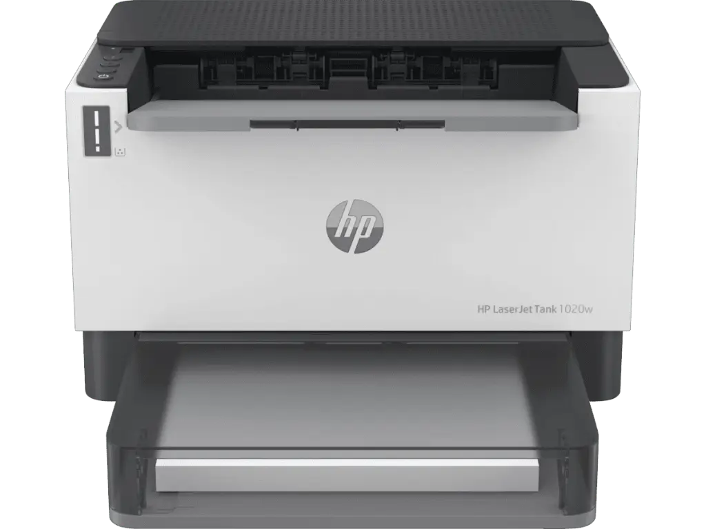 HP LaserJet Tank 1020w Printer, Wireless, Print, Hi-Speed USB 2.0, Bluetooth LE, up to 22 ppm, 150-sheet Input Tray, 100-sheet Output Tray, 25,000-page Duty Cycle, Black and White, 381V6A