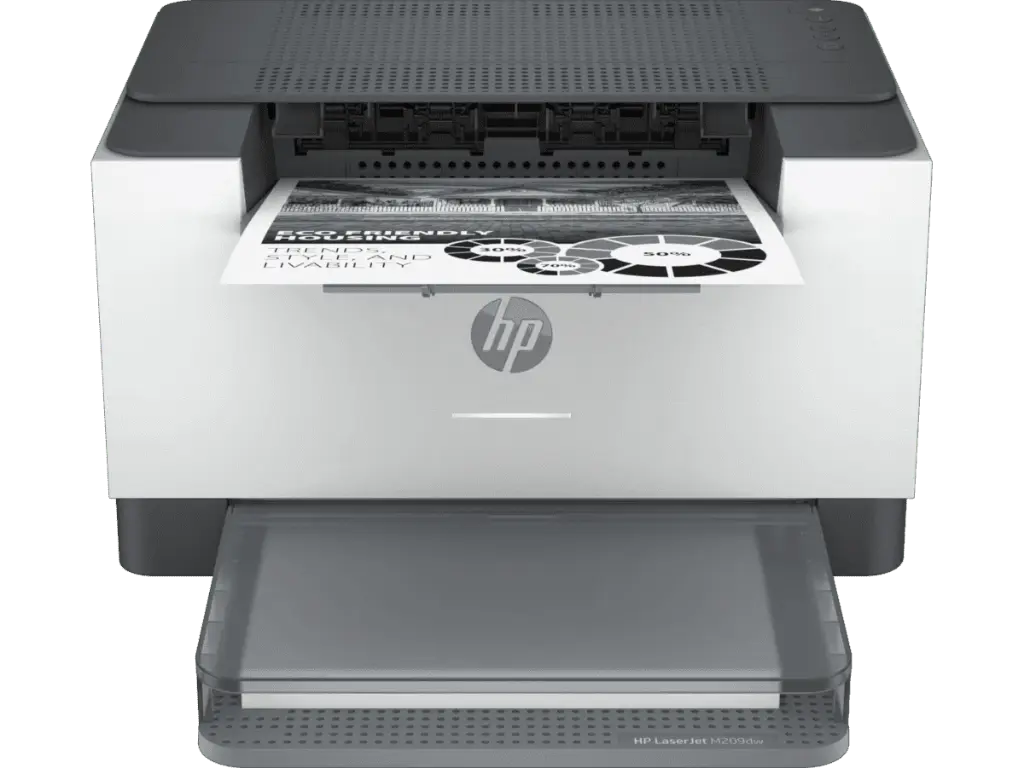 HP LaserJet M208dw Printer, Wireless, Single Function, Print, Hi-Speed USB 2.0, Ethernet, Bluetooth LE, up to 30 ppm, 150-sheet Input Tray, 100-sheet Output Tray, Black and White, 6GW64A