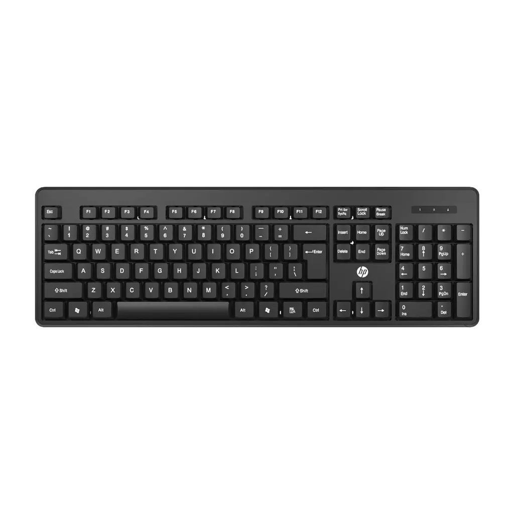 HP K160 Wireless Keyboard/Quick Comfy accurate/12 Fn Shortcut Keys/Plug and Play USB, Black