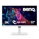 BenQ GW3290QT 31.5" IPS 2k QHD Monitor| USB-C(65W PD)| Coding Mode| 99%sRGB|Daisy Chain| Height Adjust| 75Hz| Eye Safe Certified| Brightness Intelligence| Noise Filter Speaker| HDMI|DP|USB Hub (White) 