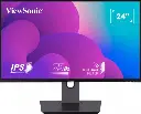 ViewSonic 60.96Cm (24") FHD SuperClear IPS Monitor with 75hz,104% SRGB, Eye-Care, Ergonomic Stand Swivel, Height Adjustment, Tilt & Pivot, Frameless Design, Cable Management, HDMI/DP/VGA -VX2480-SHDJ