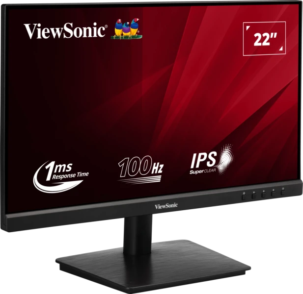 ViewSonic (from USA) - VA2209-H 55.88 Cm (22") FHD IPS 100Hz Adaptive Sync Office and Home Use Monitor with Eye-Care, Flicker Free, Tilt, Wall Mount,HDMI,VGA, 3.5 Audio Out, sRGB 104%