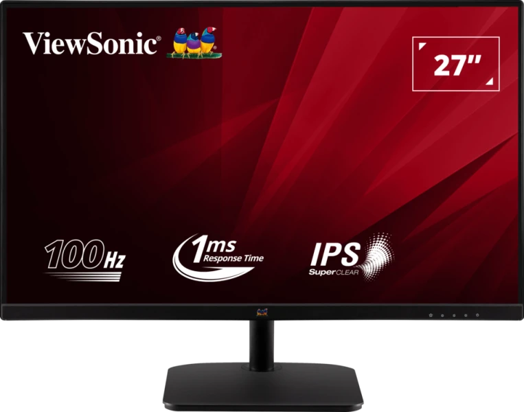 ViewSonic (USA Brand)-VA2732-MH 27-inch (68.58 Cm) Full HD SuperClear® IPS Monitor, 100Hz, 1ms, 109% sRGB, HDMI, VGA, Dual Speakers, Eye ProTech+, Win. & Mac OS Tested, Borderless Design, Wall Mount- VA2732-MH