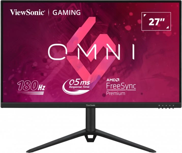 ViewSonic (from USA) 68.58 Cm (27") FHD Fast IPS Gaming Monitor 180Hz,0.5ms,HDR10,AMD FreeSync Premium, Adaptive Sync,VESA Clear MR, 2X Speaker, Hight Adjustable,Eye Care,104% sRGB, HDMI,DP-VX2728J