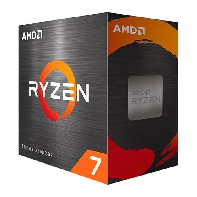 AMD 5000 Series Ryzen 7 5800X Desktop Processor 8 cores 16 Threads 36 MB Cache 3.8 GHz Upto 4.7 GHz AM4 Socket 500 Series Chipset (100-100000063WOF) 